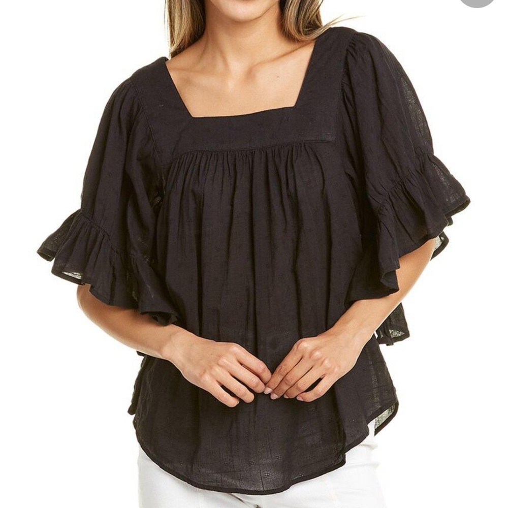 BOHO RUFFLE SLEEVE TOP